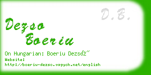 dezso boeriu business card